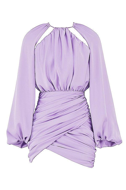 Lily | Mini Satin Dress Orchid - Sophisticated & Elegant