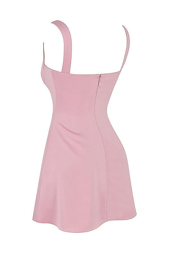 Eva | Mini Dress Quartz Pink - Radiant & Refined