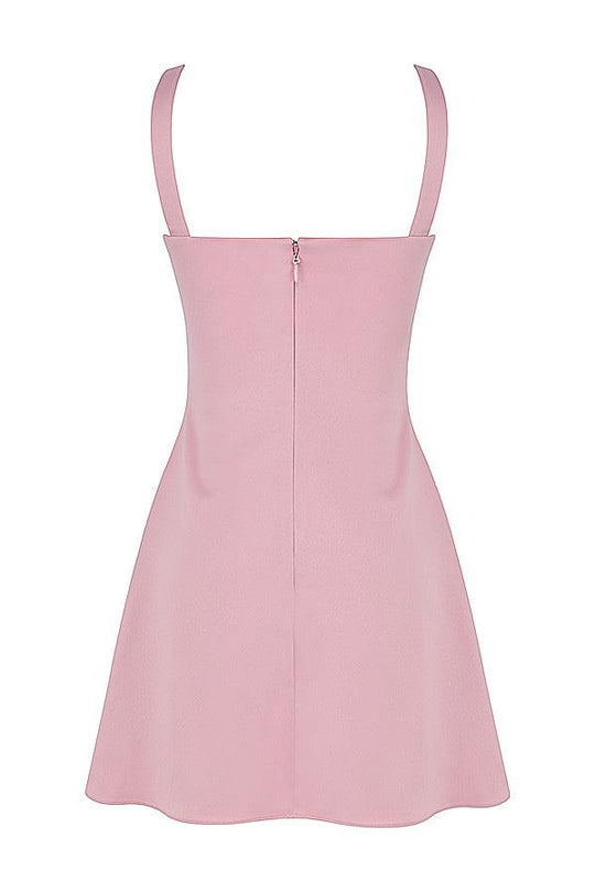 Eva | Mini Dress Quartz Pink - Radiant & Refined