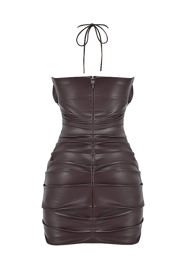 Charlotte | Mini Vegan Leather Dress - Chic & Durable