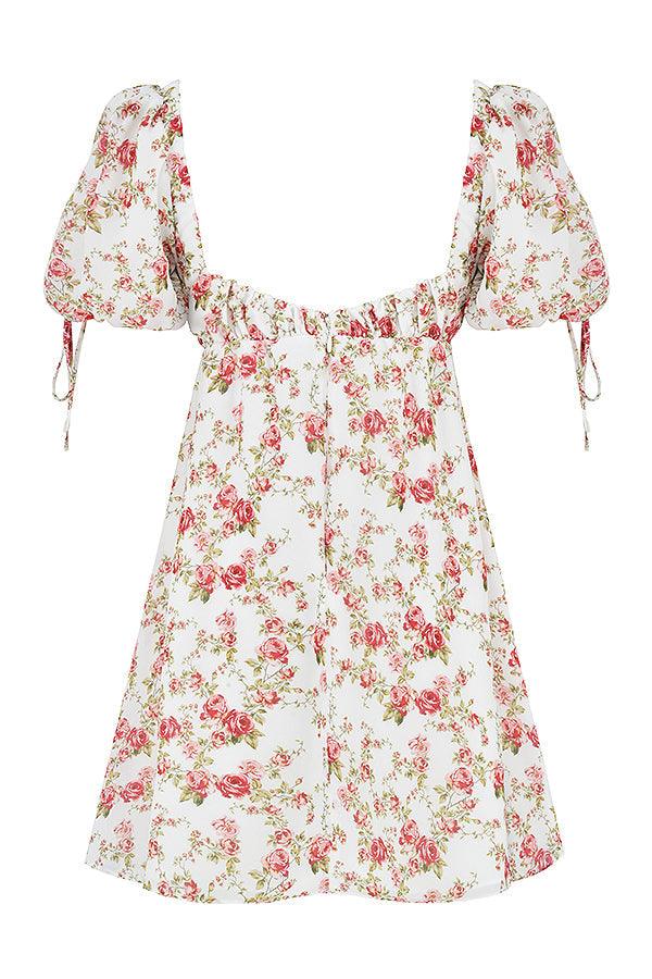 Bella | Mini Dress with Pink Print - Floral & Girly