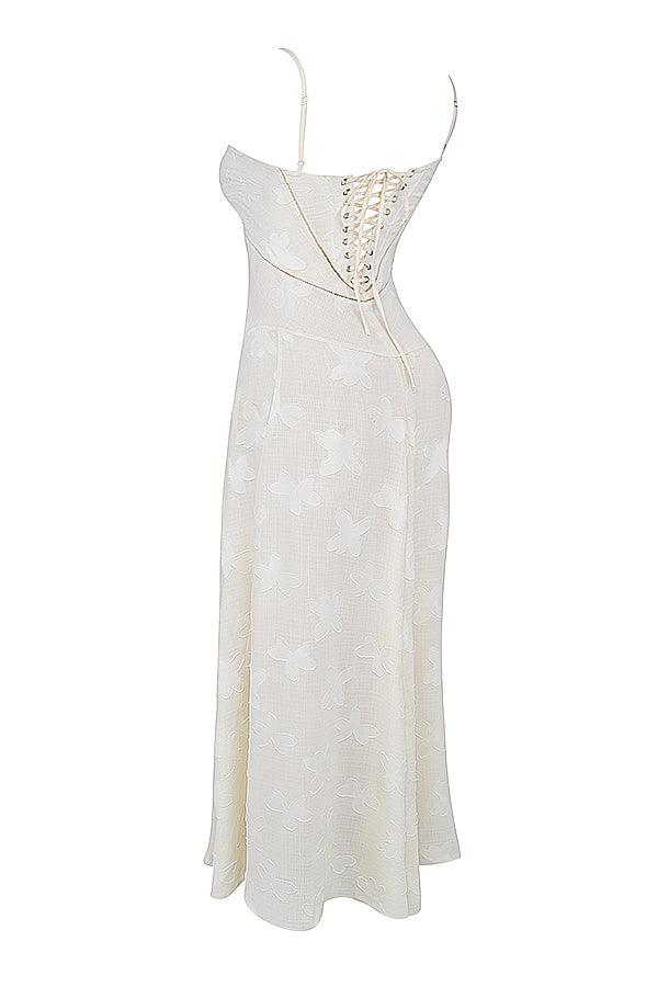 Séréna | Vintage Cream Maxi Dress - Elegant and Timeless