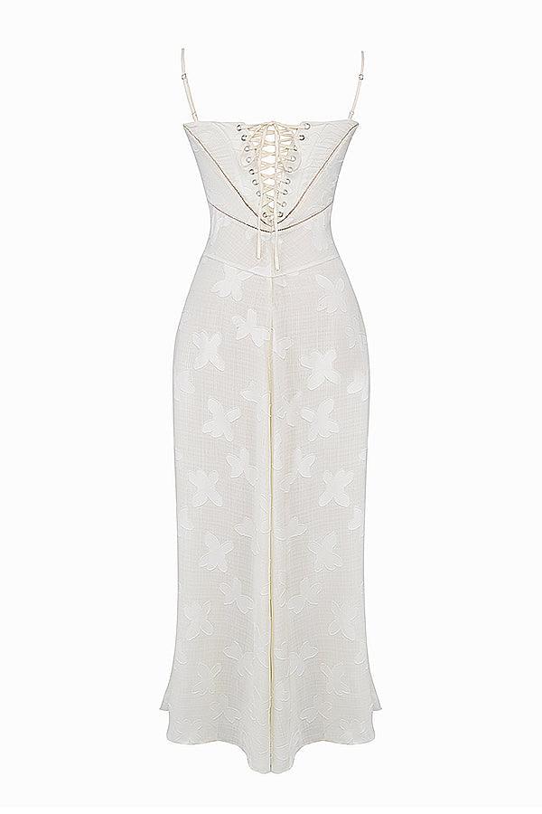 Séréna | Vintage Cream Maxi Dress - Elegant and Timeless