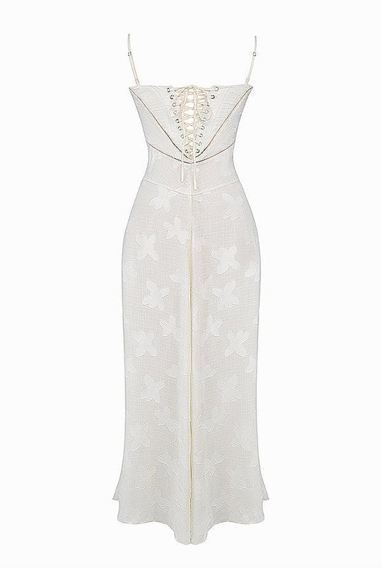 Séréna | Vintage Cream Maxi Dress - Elegant and Timeless