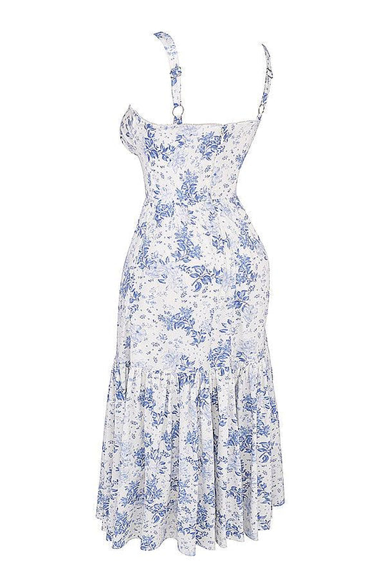 Ivy | Floral Midi Dress - Bright & Light