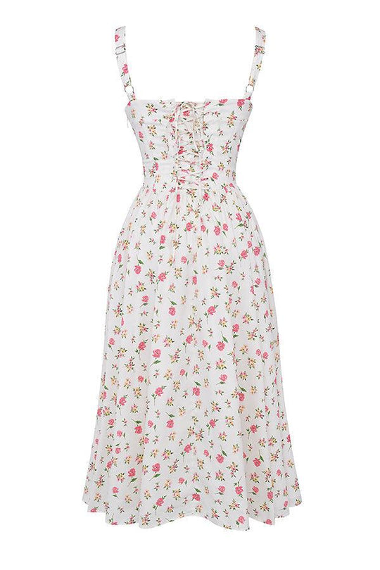 Ivy | Floral Midi Dress - Bright & Light