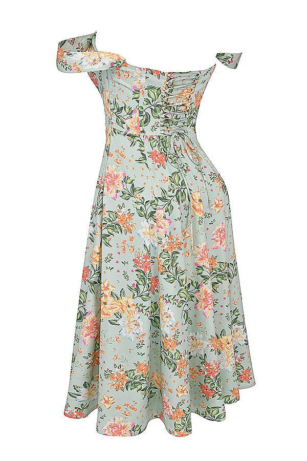 Ivy | Floral Midi Dress - Bright & Light