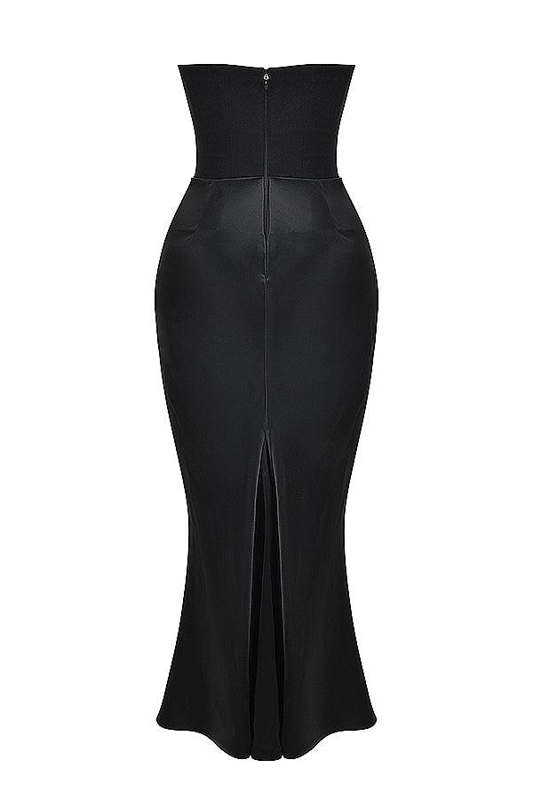 Elegant Strapless Corset Maxi Dress | Classic Glamour for the Evening