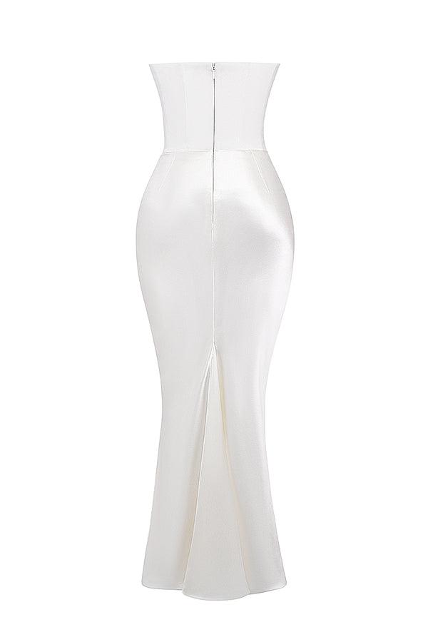 Elegant Strapless Corset Maxi Dress | Classic Glamour for the Evening