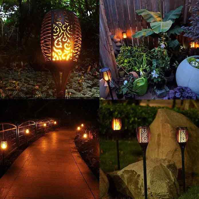 Solar flame torch lights - Add ambiance to your garden